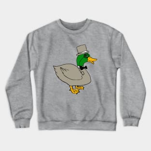 Duck with monocle and top hat: Duckington Crewneck Sweatshirt